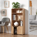 Étagère 3 niveaux et Rangement 2 portes H120 cm - MODU