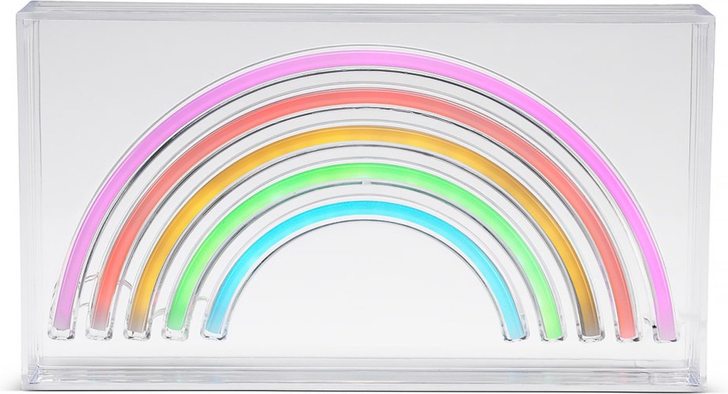 Lampe de table - Lampe néon arc-en-ciel en Glas - Alimenté par USB
