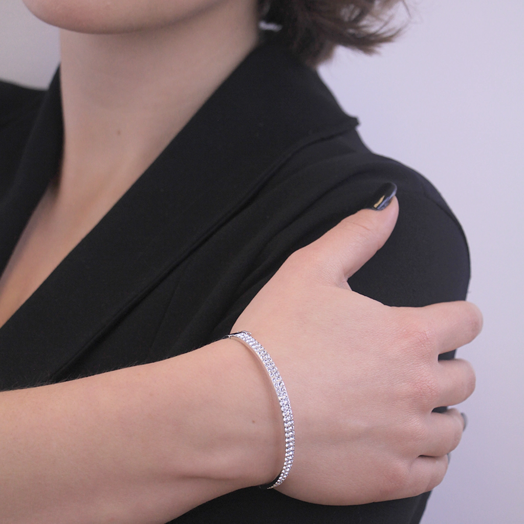 Bracelet Glamour - Argenté Et Cristal-04.webp