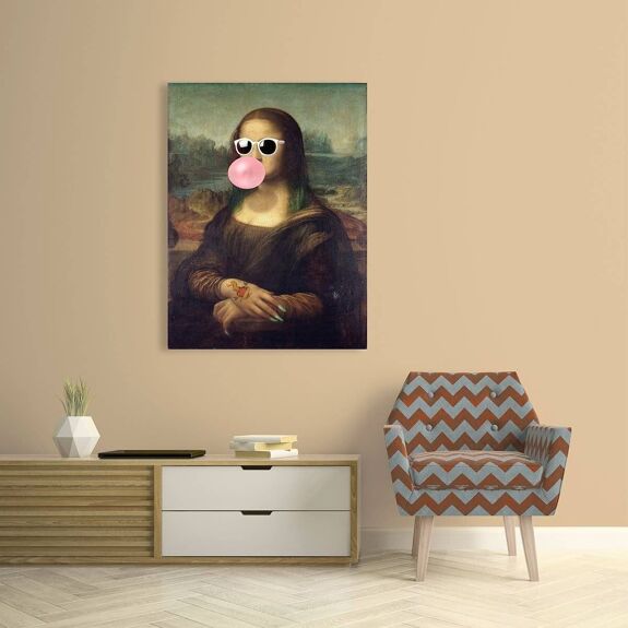 Art Print Cafe – Impression sur toile pop art moderne : Matt Spencer, Leisure Time, Mona Lisa
