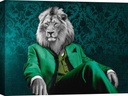 Impression sur toile animal moderne : VizLab, leader pensif (version pop)