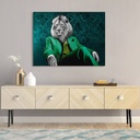 Impression sur toile animal moderne : VizLab, leader pensif (version pop)