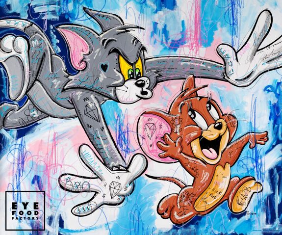 Impression sur toile Tom & Jerry "Catch me" - Eye Food Factory