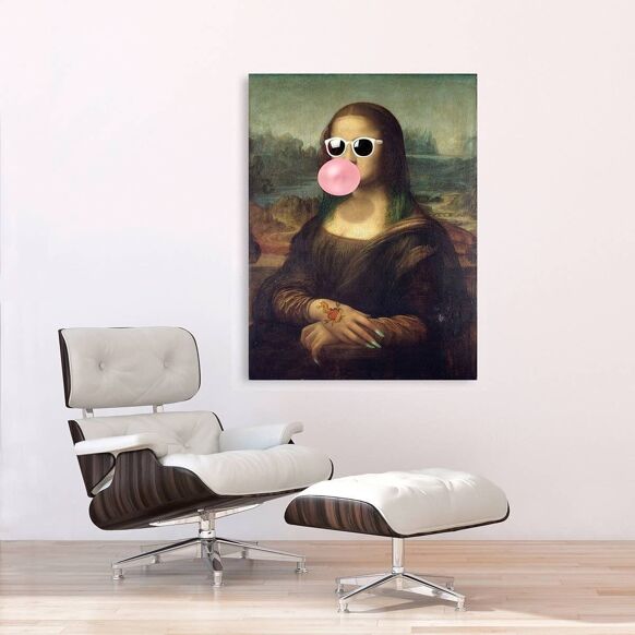 Art Print Cafe – Impression sur toile pop art moderne : Matt Spencer, Leisure Time, Mona Lisa