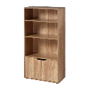 Étagère 3 niveaux et Rangement 2 portes H120 cm - MODU