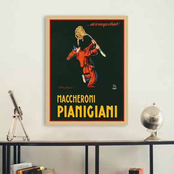 Impression sur toile - Affiche ancienne : Mauzan Maccheroni, Pianigiani