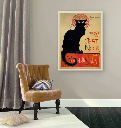 Affiche ancienne, impression sur toile : Théophile Alexandre Steinlen, Tournée du Chat Noir
