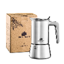 Cafetière en acier inoxydable – 4 tasses (200 ml) pour induction et tous types de cuisinières
