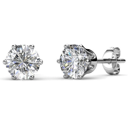 Boucles D'oreilles Birth Stone Avril - Argenté Et Cristal- MYC Paris 