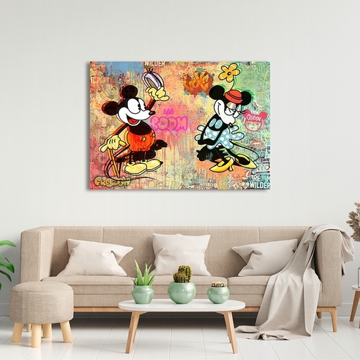 [TOILE_EC_PopM&M] Impression sur toile - Image : Eric Chestier, Pop Minnie & Mickey