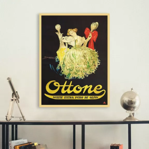 Affiche Vintage "Ottone – Aceite Extra Puro de Oliva" - Impression sur Toile