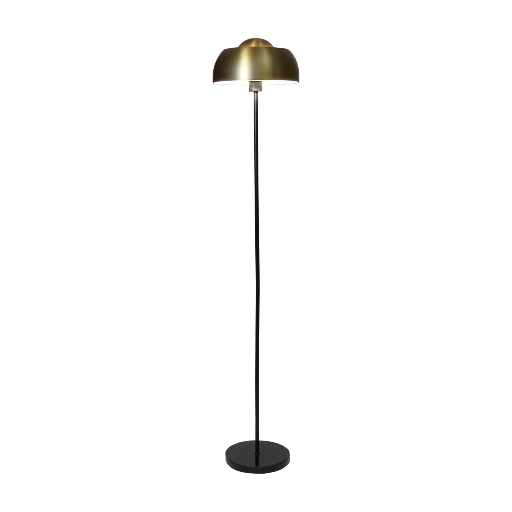 Nomaa - Lampadaire en métal noir et doré h160cm