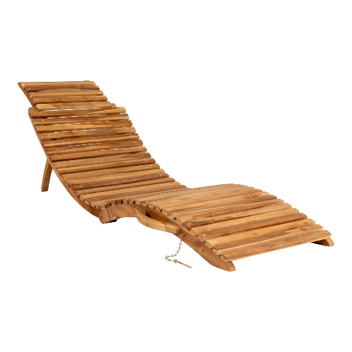 [7301050] Chaise longue Arrieta Teak - Chaise longue en teck